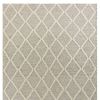 3' X 5' Grey Braided Diamonds Wool Indoor Area Rug