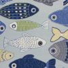5' X 7' Light Blue School Of Fish Indoor Area Rug