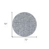 6' Round Slate Heather Plain Indoor Area Rug
