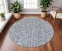 6' Round Slate Heather Plain Indoor Area Rug