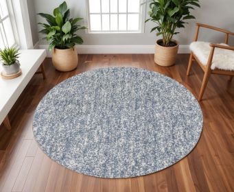 6' Round Slate Heather Plain Indoor Area Rug