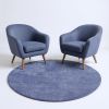 6' Purple Round Indoor Shag Rug
