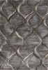 5' X 8' Charcoal Grey Machine Woven Ogee Indoor Area Rug