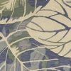 3' X 5' Blue Or Green Tropical Leaves Wool Indoor Area Rug