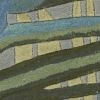 4' X 6' Grey Blue Hand Tufted Tropical Palms Indoor Area Rug