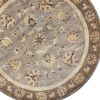 6' Grey Mocha Hand Tufted Traditional Round Indoor Area Rug