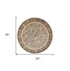 6' Grey Mocha Hand Tufted Traditional Round Indoor Area Rug