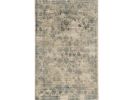 3' X 5' Beige and Blue Floral Area Rug