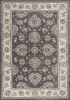 8' X 10' Grey Ivory Floral Indoor Area Rug
