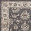 8' X 10' Grey Ivory Floral Indoor Area Rug