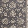 8' X 10' Grey Ivory Floral Indoor Area Rug