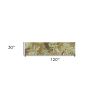 10' Moss Green Hand Tufted Tropical Trees Indoor Runner Rug