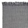 5' X 8' Grey Hand Woven Houndstooth Indoor Area Rug