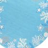 8' Sea Blue Hand Hooked Bordered Coral Reef Round Indoor Area Rug