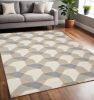 5' X 8'  Wool Ivory Or Grey Area Rug