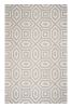 5' X 8' Grey Hand Tufted Geometric Indoor Area Rug