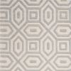 5' X 8' Grey Hand Tufted Geometric Indoor Area Rug