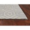 5' X 8' Grey Hand Tufted Geometric Indoor Area Rug