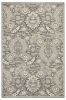 2' X 4' Gray and Ivory Floral Area Rug