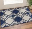 2' X 3' Blue Geometric Area Rug