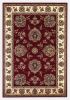 2' X 3' Red Ivory Machine Woven Floral Traditional Indoor Accent Rug