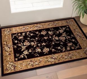 1' X 2' Polypropylene Black Or Beige Area Rug