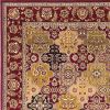 2' X 3' Red Machine Woven Traditional Quatrefoil Indoor Accent Rug