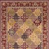 2' X 3' Red Machine Woven Traditional Quatrefoil Indoor Accent Rug