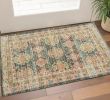 2' X 4' Charcoal Medallion Hand Woven Distressed Area Rug