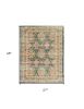 2' X 4' Charcoal Medallion Hand Woven Distressed Area Rug