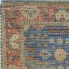 2' X 4' Blue and Red Floral Medallion Hand Woven Area Rug