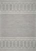 2' X 4' Gray Wool Ogee Hand Tufted Area Rug