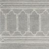 2' X 4' Gray Wool Ogee Hand Tufted Area Rug