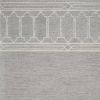 2' X 4' Gray Wool Ogee Hand Tufted Area Rug