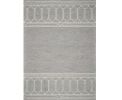 2' X 4' Gray Wool Ogee Hand Tufted Area Rug