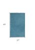 2' X 4' Polyester Highlighter Blue Area Rug