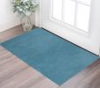 2' X 4' Polyester Highlighter Blue Area Rug