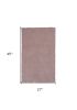 2' X 4' Polyester Rose Pink Area Rug