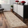 8' Light Grey Polypropylene Runner Rug