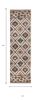 8' Ivory Machine Woven Geometric Lodge Indoor Runner Rug