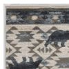 2' X 7' Ivory Or Blue Polypropylene Runner Rug