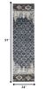 2' X 7' Slate Blue Polypropylene Runner Rug