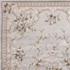 3' X 5' Light Gray Floral Area Rug