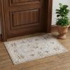 3' X 5' Light Gray Floral Area Rug