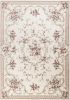 3' X 5' Ivory Bordered Floral Indoor Area Rug