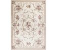 3' X 5' Ivory Bordered Floral Indoor Area Rug