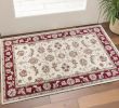 3' X 5' Ivory Red Floral Indoor Area Rug
