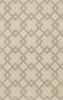2' X 4' Ivory Diamond Wool Area Rug