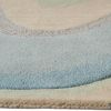 2' X 4' Blue And Beige Wool Abstract Hand Tufted Area Rug