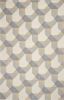 2' X 4' Ivory Or Grey Polygon Pattern Wool Area Rug